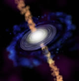 A still-forming protostar which is accreting material from a surrounding disk