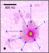 Spatially Resolving Substructures within the Massive Protostellar Envelope in Orion