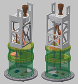 The computer simulated mechanical layout of the ALMA Band-1 receivers