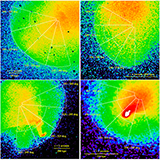 Three-dimensional Thermodynamic Structures of the Intracluster Medium across Edges in the X-Ray Surface Brightness of Massive, Bright, Dynamically Active Galaxy Clusters